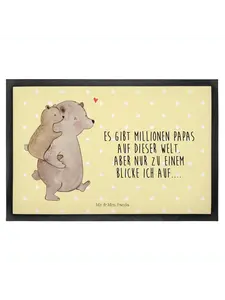 Коврик для ног Mr. & Mrs. Panda, желтый пастельный