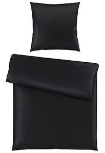 Постельное белье из атласа, 135x200 см, черное, однотонное Bio:Vio, черный