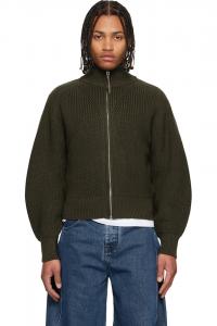 Jacquemus Зеленая спортивная куртка "le cardigan zippe merino"