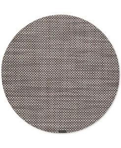 Плетеный виниловый круглый коврик для столовых приборов Basketweave Chilewich, бежевый