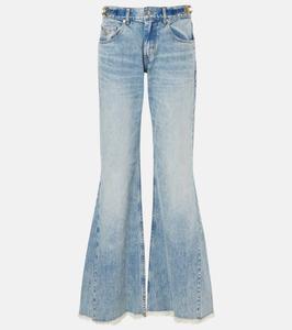 Расклешенные джинсы с низкой посадкой Stella Mccartney, цвет vintage blue denim