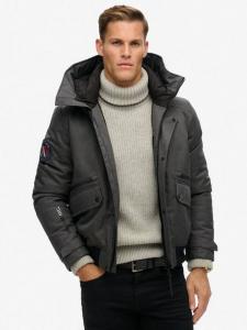 Городская твидовая стеганая куртка-бомбер Superdry, Grey Herringbone