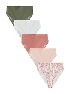 Next Трусики в цветах Nude, Olive, Rose, Pastel Red, White