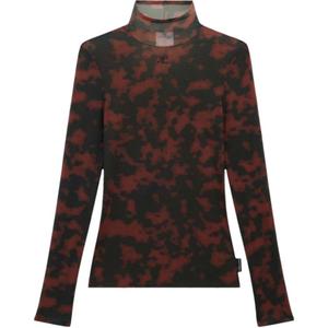 Courrèges топ с черепаховым принтом и воротником-стойкой COURREGES, черный