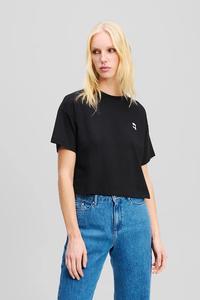 Хлопковая футболка IKON Karl Lagerfeld, черный