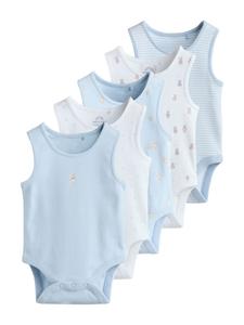 Next Комбинезон/Боди в цветах Blue, Light Blue, Natural White