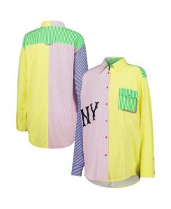 Женская красно-желтая рубашка на пуговицах New York Yankees Terez