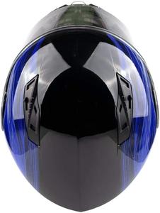 Шлем мотоциклетный Typhoon TH158 с выдвижными солнцезащитными очками, синий