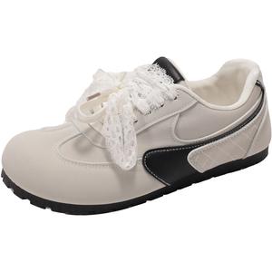 TUOPIN Женские износостойкие и легкие лоу-топ скейтбордские кроссовки светло-серые, цвет Light Gray