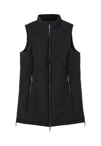 Длинный функциональный стеганый жилет, дышащий, водонепроницаемый и ветрозащитный Sheego, черный