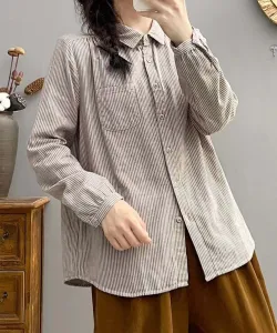 Полосатая хлопковая рубашка Aimoha - Select -, цвет Beige