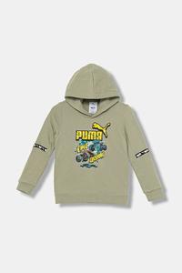 Детская толстовка с капюшоном HOT WHEELS Graphic Hoodie TR Puma, зеленый