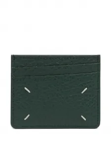 Картхолдер с декоративной строчкой MAISON MARGIELA, зеленый