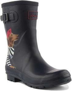 Женские резиновые сапоги Joules Wellington, Navy Sausage Dog