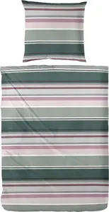 Постельное белье перкаль полоски зеленое, 135 х 200 см Vario