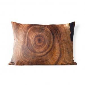 Подушка для улицы MuchoWow - круг - дерево - кольца - 50x30 см - защита от атмосферных воздействий - подушка для отдыха - чехол для подушки - хлопчатобумажная ткань - декоративные чехлы для подушек, мультиколор