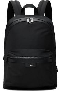 Черный рюкзак с тисненым логотипом BOSS