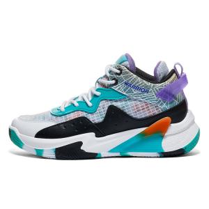 Высокие баскетбольные кроссовки для мужчин с увеличенной высотой, устойчивые к истиранию, дышащие и нескользящие WARRIOR, белый черный lake синий