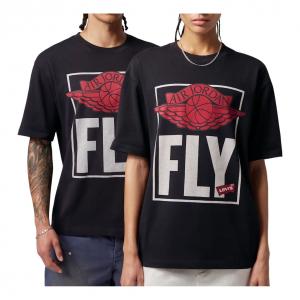 Футболка с коротким рукавом Air Jordan x Levi's 'Черный, красный, белый'