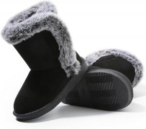 Детские зимние сапоги Femizee для девочек и мальчиков, теплые зимние уличные снежные ботинки (для малышей/маленьких детей), 1966 Black