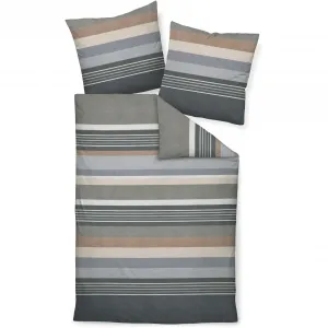 Постельное белье Janine «Feinbiber65140 08 200X200+2x80x80», на молнии, цвет opalgrau