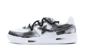 XTEP Кроссовки Air Force One с амортизацией, износостойкие, низкие, для скейтбординга, мужские, черно-белые