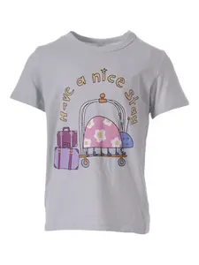 Футболка с принтом Stella Mccartney Kids, серый