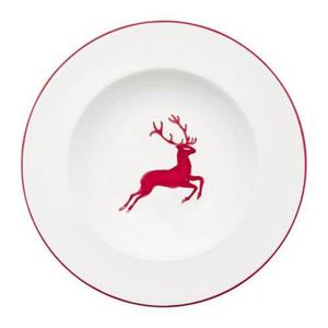 Тарелка для макарон Ruby Red Deer Gourmet d: 29 см / высота: 4,5 см Gmundner Keramik, бело-красный