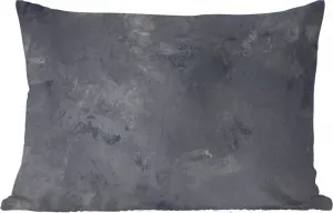 Подушка для улицы - Сланец - Бетон - Ретро - Текстурированная - Серая - В деревенском стиле - 60x40 см - Устойчива к атмосферным воздействиям - Подушка для отдыха - Декоративная подушка - Подушка для дома MuchoWow