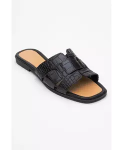 Наши кожаные слайд-сандалии (женские) Forever & Always Shoes, черный