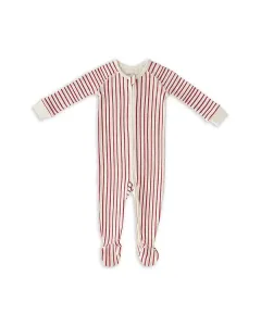 Комбинезон-Комбинезон унисекс в полоску с ребристой отделкой - для малышей Pehr, розовый