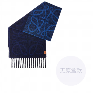 Шарф из шерсти альпаки Anagram LOEWE, синий/синий