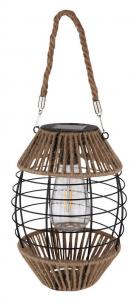 Солнечная лампа Globo, 16,5x40,5 см, прозрачный/натуральный/черный