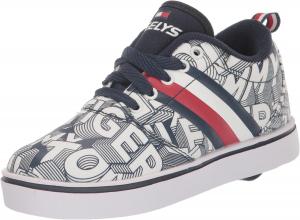 Детские роликовые кроссовки Heelys Pro 20 Prints (для малышей, детей постарше и взрослых), белый/синий/темно-синий