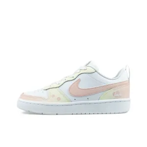 Court Borough Low top женские скейтборд кроссовки розовые желтые Nike, розовый