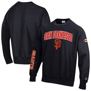 Мужской черный свитшот San Francisco Giants Reverse Weave Chenille Champion