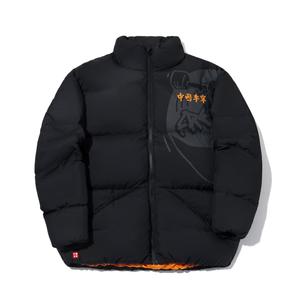 LiNing Унисекс пуховик черный вечерний оранжевый, Black Evening Orange