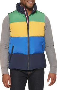 Мужской стеганый жилет с воротником-стойкой от Tommy Hilfiger, Green/Yellow/Blue