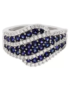 Кольцо с изумрудом (1 карат tw) и бриллиантом (1/2 карата tw) из 14-каратного золота (также из 14-каратного белого золота с сапфиром и 14-каратного золота с рубином) Macy'S, sapphire