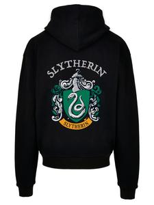 Ультратяжелая толстовка с капюшоном с логотипом Гарри Поттера Слизерина черного цвета F4NT4STIC