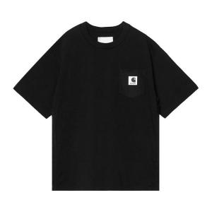 Футболка Sacai x Carhartt WIP Cotton Jersey T-Shirt 'Black'