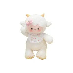 Плюшевая кукла ягненок в цветочном поле леса, высота 45см PUDOWRABBIT