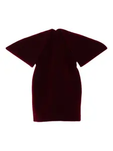 Вельветовое платье с открытыми плечами David Koma, красный