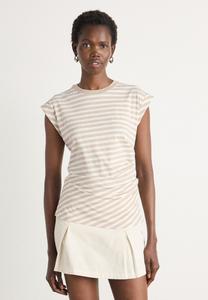 Футболка с принтом EPKA STRIPED BOSS, песочный