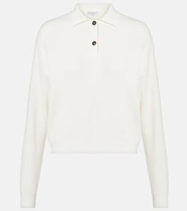 Хлопковый поло-свитер с рельефной вязкой Brunello Cucinelli, Panama