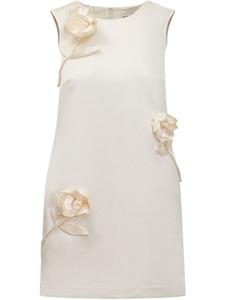 Атласное мини-платье Self-Portrait, нейтральный