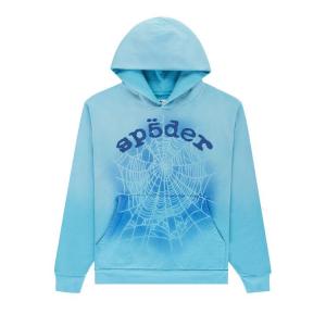 Худи Sp5der OG Web V2 Spray Hoodie, Light Blue