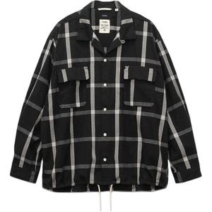 Фланелевая рубашка FW25 PALAKA в клетку Unisex Nanamica, черный