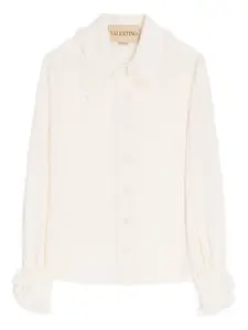 Рубашка с оборчатым воротником VALENTINO GARAVANI, белый