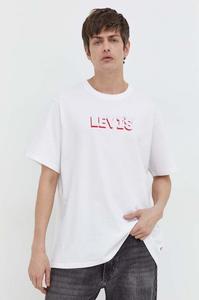 Хлопковая футболка Levi's, белый